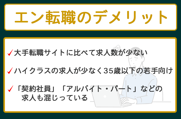エン転職のデメリットについての画像